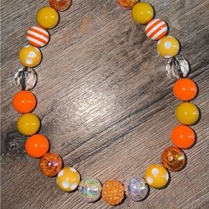 Purple Beaded Bling Dog Collar w/ Engravable Heart Tag